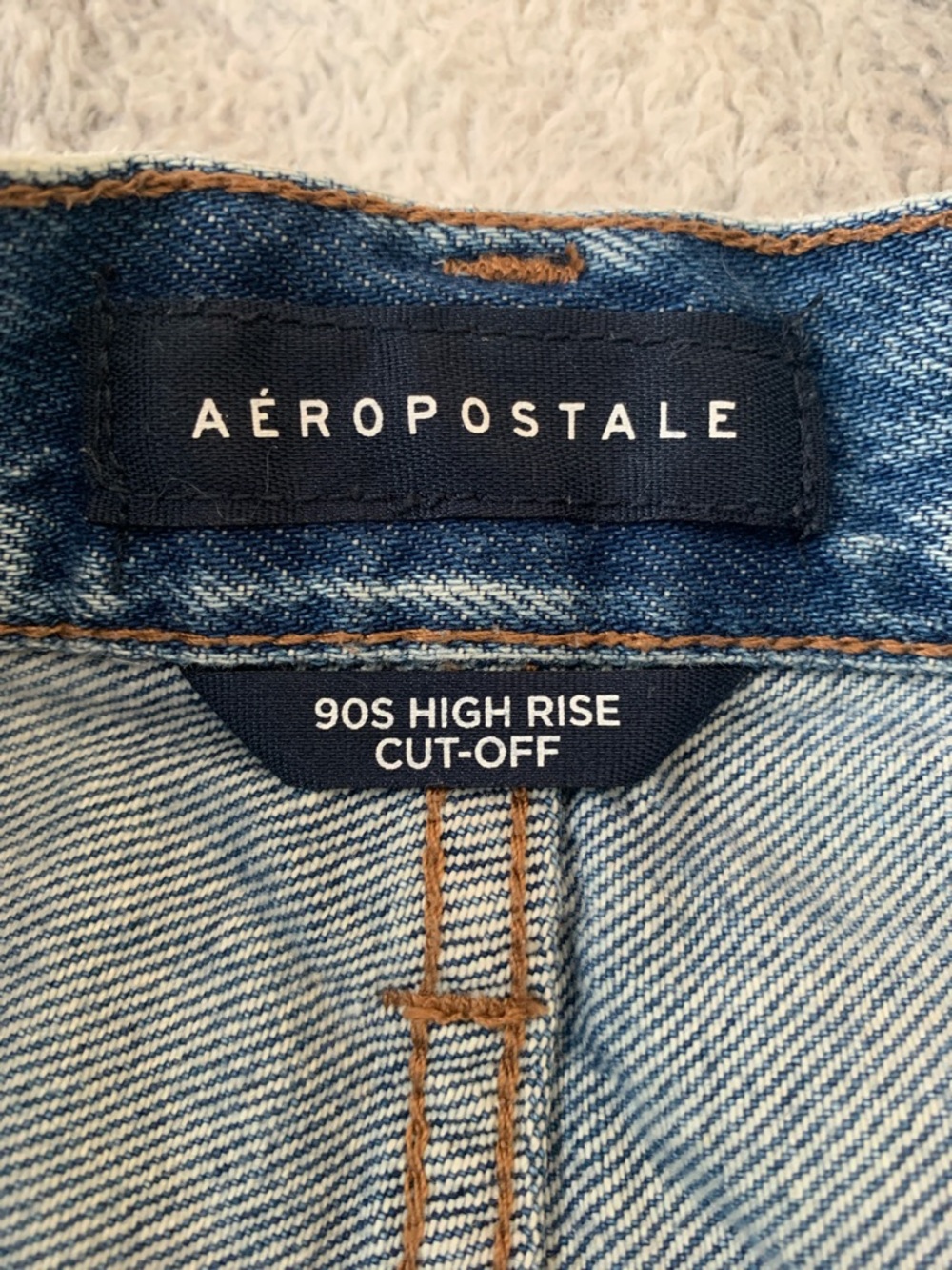 4/$30 Aeropostale Light Blue Distressed Denim Jean Shorts - Picture 2 of 4